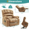 thumbnail image 6 of MEETWARM Large Power Lift Recliner with Side Pocket and USB Ports, Sand, 6 of 9