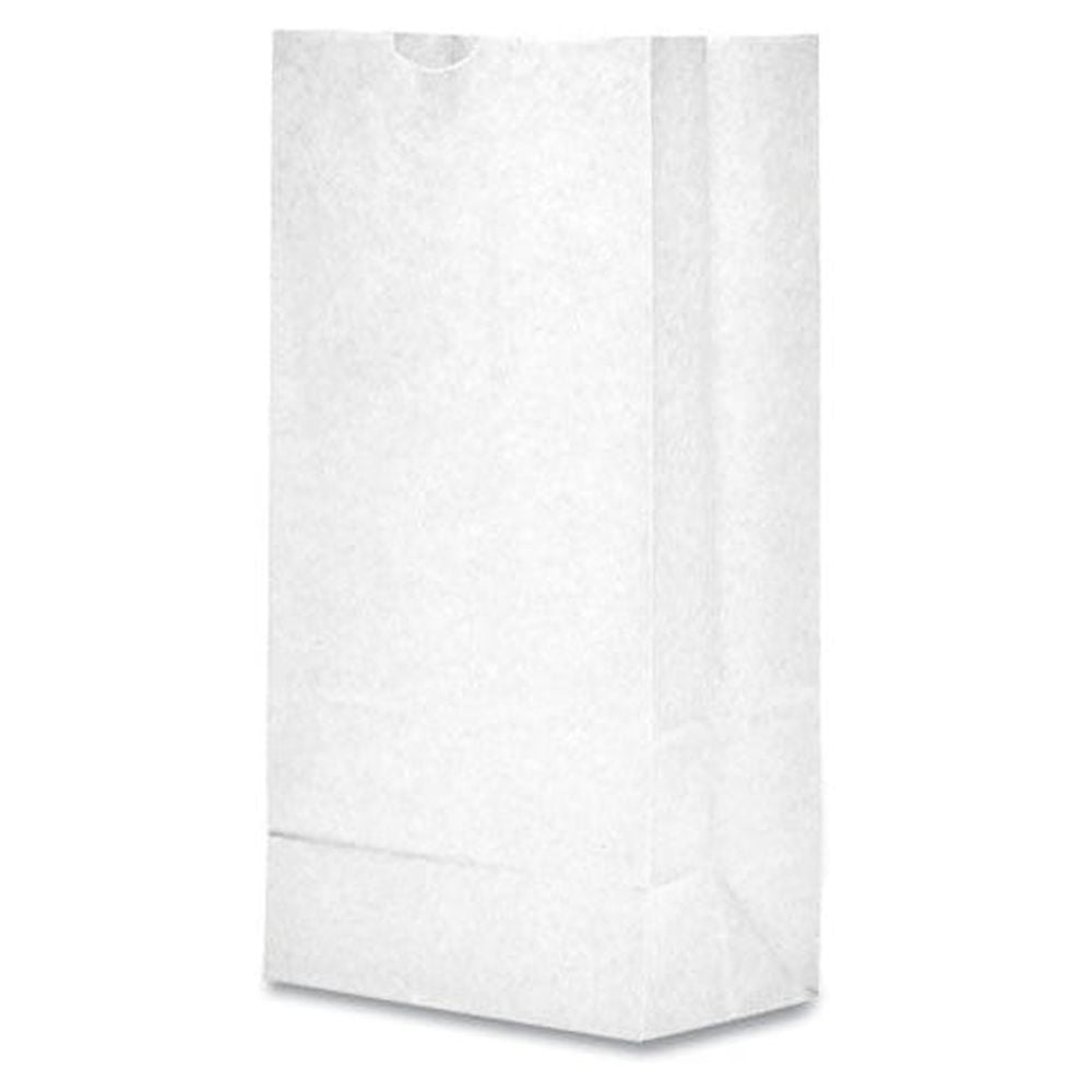 Paper Bags & Sacks 51030 #10 Paper Grocery Bag, 35lb White, Standard 6 5/16 X 4 3/16 X 13 3/8, 500 Bags