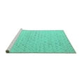 thumbnail image 2 of Ahgly Company Machine Washable Indoor Rectangle Solid Turquoise Blue Modern Area Rugs, 7' x 9', 2 of 4
