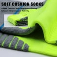 thumbnail image 2 of LWFBDTK Athletic Ankle Socks, Low Cut Cushioned Tab Sports Running Socks for Men & Women, 6 Pairs Green (Size 7-12), 2 of 7