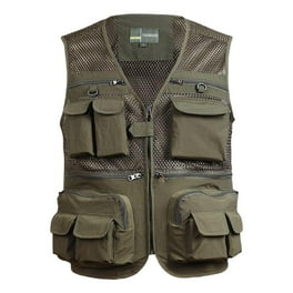 Gilet Utilitaire MDSL – Multi Poches, Vert, Taille XL, Pour Pêche Et Chasse