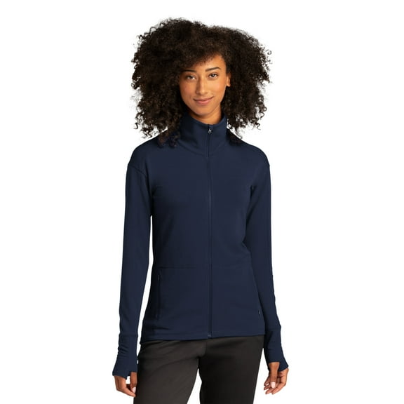 Sport-Tek LST560 Ladies Sport-Wick Flex Fleece Full-Zip , True Navy, S