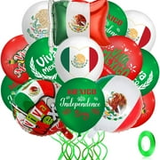 45pcs Mexico Independence Day Party Decorations Viva Mexico Balloons Mexico Independence Day Party balloon 16th September Party Supplies for Dia De La Independencia Theme Party Decorations