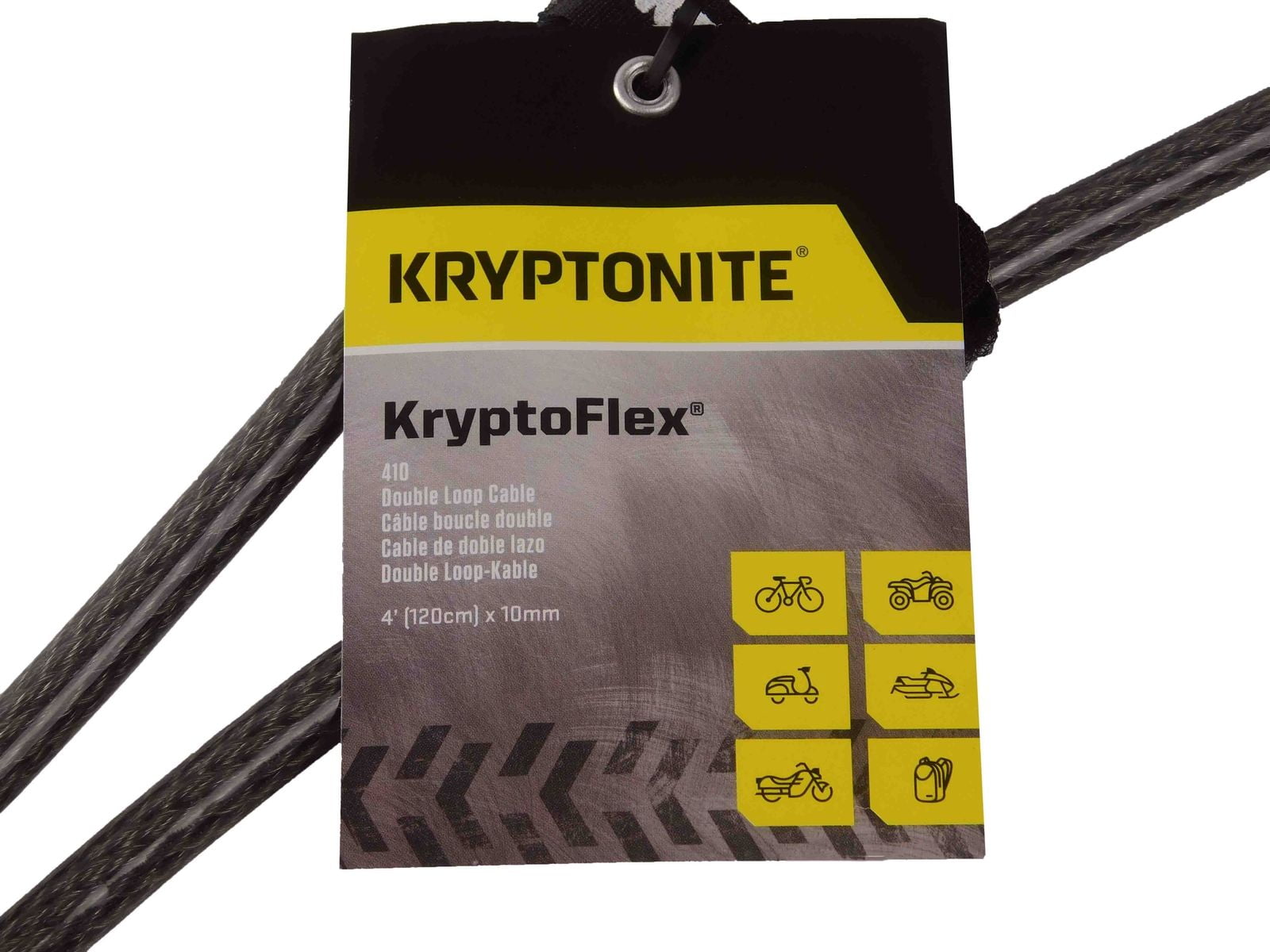 Kryptonite Evolution Series 4 Disc Lock Red and 1004 3.5 ft Looped cable