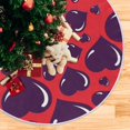 thumbnail image 5 of Coolnut Valentine's Day Love Christmas Tree Skirt Home Decoration Large Round Christmas Tree Skirt for Holiday Party Home Christmas Day Ornaments,35.4", 5 of 6