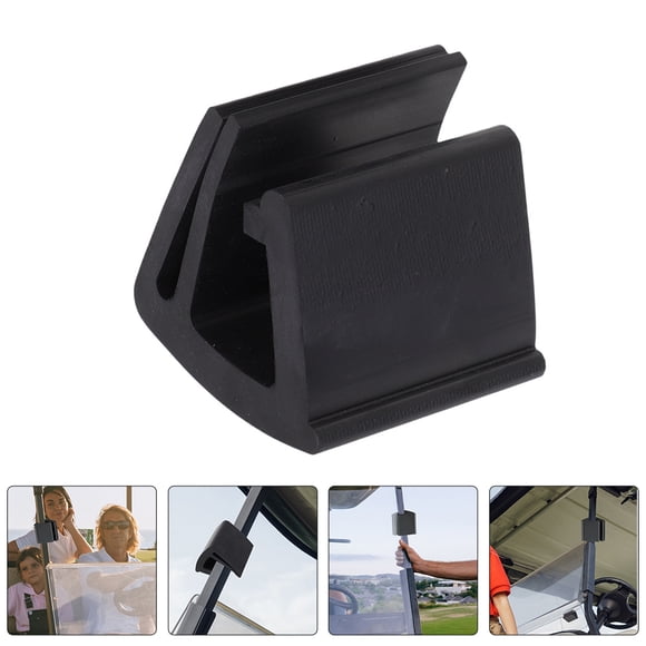 SKISUNO Golf Cart Parts for Outdoor Golfing with Strong Clamping and Easy Installation Black Plastic 1Pcs