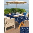 thumbnail image 5 of Outdoor Tablecloth with Umbrella Hole for Patio/Picnic/Party/Camping, Navy Blue Nautical Waterproof Table Cloth Rectangle Table Cover Washable, Summer Coastal Ocean Beach Coconut Trees (60"x 84"), 5 of 8