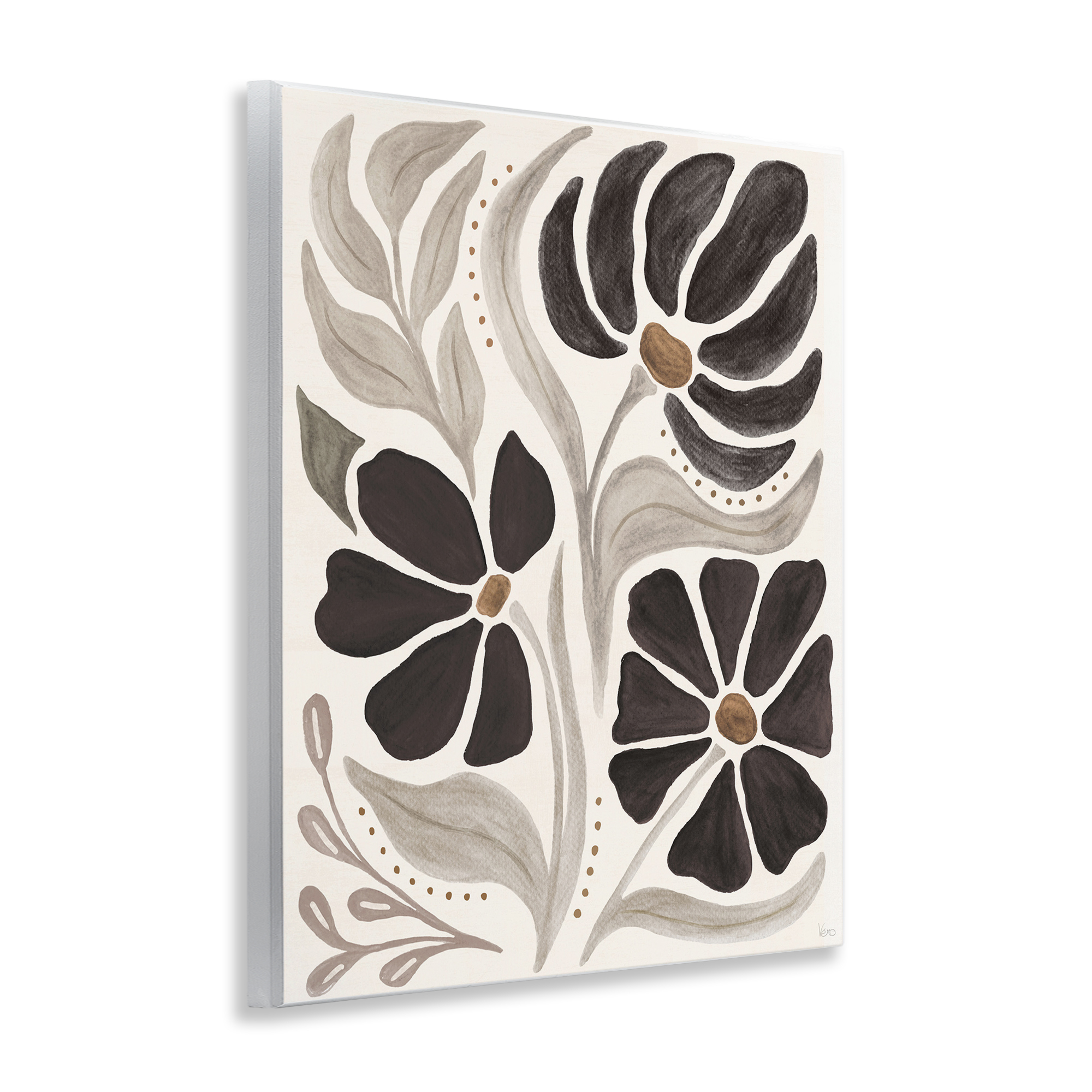 Stupell Industries Boho Curved Petals Botanical & Floral Painting Unframed Art Print Wall Art, 11 x 14