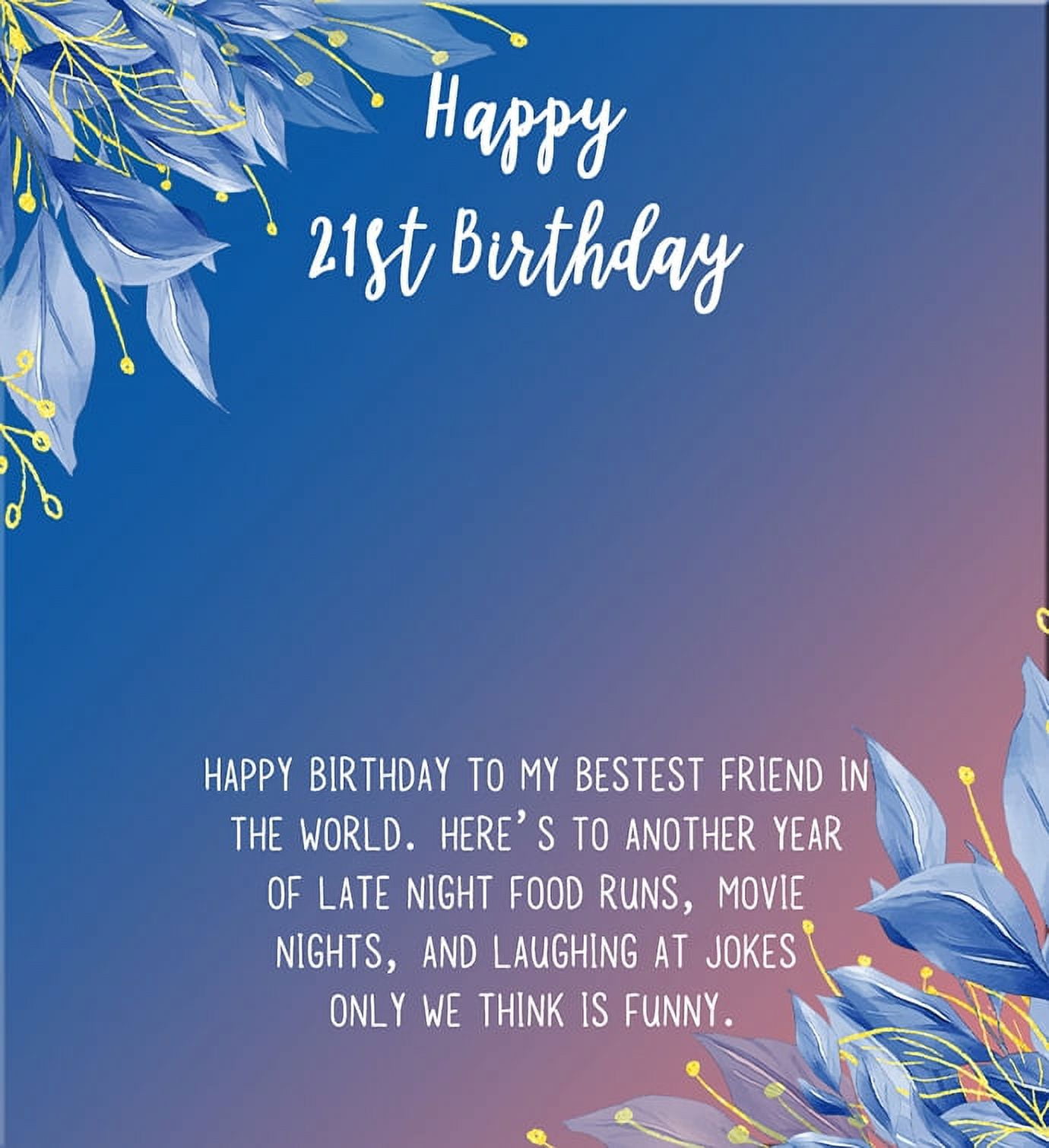 Anavia Happy 21st Birthday Gifts Stainless Steel Fashion Necklace Birthday Card Jewelry Gift for Her, Birthday Gift for Daughter-[Gold Cube, Blue-Orange Gift Card]