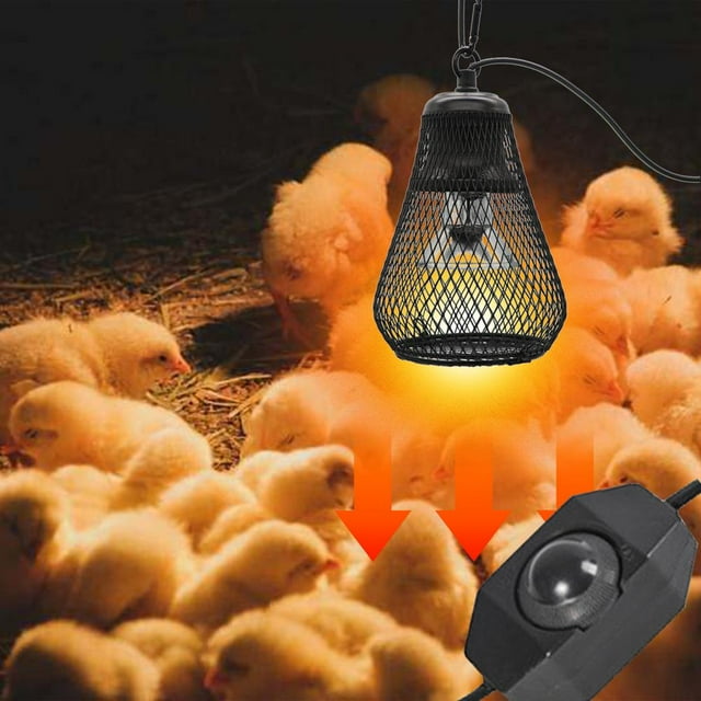 Feltree Heater Small Reptile Heating Lampshade Bulb Cover, Pet Warming Mesh Box Non-Scaldable Lampshade