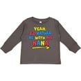 thumbnail image 3 of Inktastic Yeah I'd Rather Be with My Nana in Red Yellow and Blue Boys or Girls Long Sleeve Toddler T-Shirt, 3 of 5