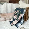 thumbnail image 4 of Levtex Home - Fiori - Throw - Floral - Charcoal, Coral, Pink, Green, Cream - Quilt (50x60in.) and Sham 50x60in. - Cotton/Cotton, 4 of 4