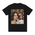 thumbnail image 1 of Lana Del Rey Short Sleeve Pattern T-Shirt Fashion Breathable Cotton T-Shirt--Youyoupin, 1 of 4
