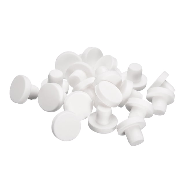 Unique Bargains 20 Pieces White Rubber Stopper, S9 Plug Holes for 8.5 -9mm/0.33 -0.35' Hole
