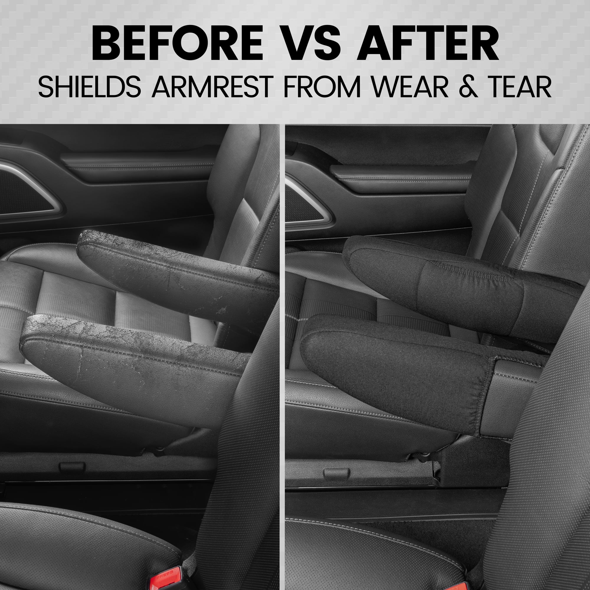 PolyCloth Arm Rest Covers with Pockets Car/Van/SUV for Ultimate Comfort and Protection Auto Armrest Covers (2pc)