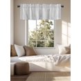thumbnail image 4 of Kitchen Valances for Window, Vintages Gray Vertical Stripes Light Filtering Rod Pocket Valance Curtain, Geometric Line Short Curtains Window Topper for Bedroom Bathroom Living Room 54x18in, 4 of 9