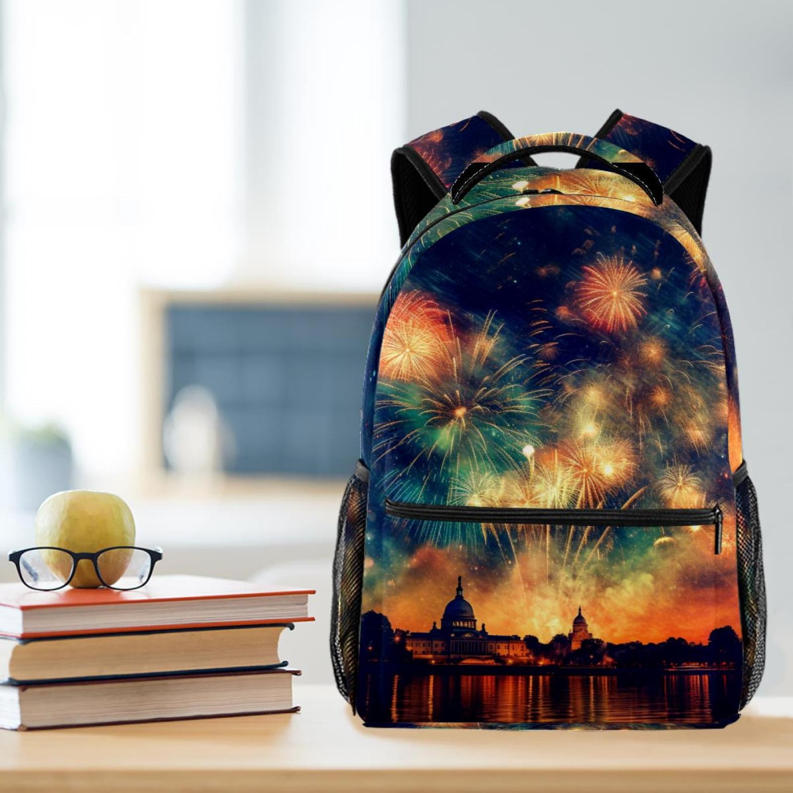 Polyester Daypack Backpack with Eagle Print Lightweight School Travel Casual Lightweight Backpack Eagle School Bag Travel Laptop Daypack  main image 2
