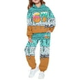 thumbnail image 3 of MEZZALL Boys 67 Ice Cream Print Sweatsuit Clothing Sets Long Sleeve Cute Pacthwork Sweatshirt Tops Hoodie Trousers Pants Sets Versatile Long Sleeve Clothing Sets, 3 of 5