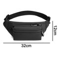 thumbnail image 2 of Fashionable Fanny Packs for Women Men,WaterproofHeadphone Hole for Running Traveling Cycling - black, 2 of 5