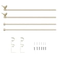 thumbnail image 3 of MERIVILLE 1-Inch Diameter Telescoping Double Window Curtain Rod, Country White Bird Finials, 28"-48", Country White Rod, 3 of 5