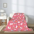 thumbnail image 2 of Disketp Yoga Unicorn Cozy Flannel Fleece Throw Blanket: Has a velvety texture for All Seasons - Perfect for Women, Men, & Kids", 2 of 6