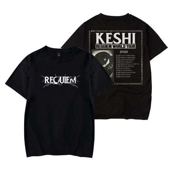 Keshi 2025 Requiem World Tour Short sleeved T - shirt