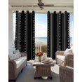 thumbnail image 4 of Boho White Stripes Blackout Curtains 45 Inches Long for Bedroom, Triangle Arrow Geometric Abstract Art Thermal Insulated Room Darkening Black Out Window Curtain Panels Grommet Drapes for Living Room, 4 of 8