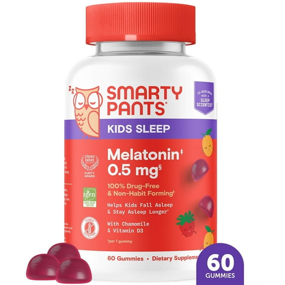 SmartyPants Kids Sleep with Melatonin Gummies, 60 Ct