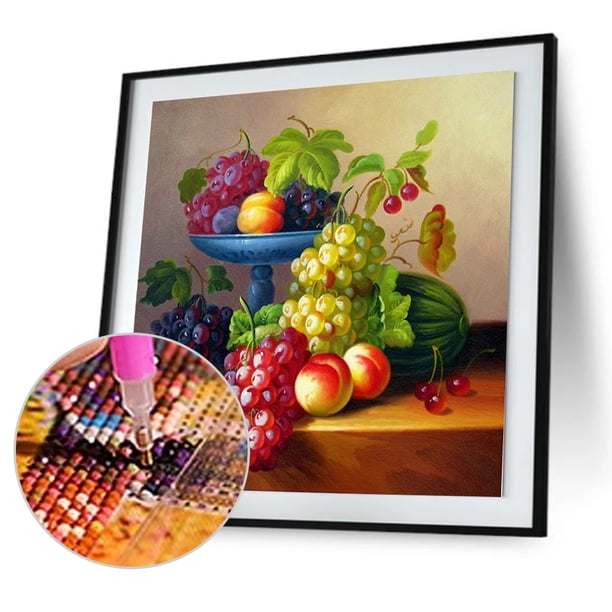 Frutas Uva 5D Diamante DIY Kit de pintura Decoración para el hogar Artesanía Tmvgtek Arte deco