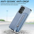 thumbnail image 7 of Phone Case for Samsung Galaxy A32 5G 2021 6.5 inch Wallet Cover with Screen Protector and Card Holder Stand Leather Cell Accessories Gaxaly M32 G5 Galaxies A 32 32A S32 SM-A326U A326U Women Men Blue, 7 of 7