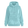 thumbnail image 6 of Sewkxo Cat Pouch Hoodie For Women Kangaroo Pocket Dog Pouch Sweatshirts Pet Carrier Animal Holder Long Sleeve Pullover Tops,Sky Blue XL, 6 of 7