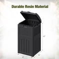 thumbnail image 7 of 33 Gallon Outdoor Trash Can with Lid, Heavy Duty Waterproof Resin Garbage Bin for Patio, Poolside, Backyard (2-Pack, Black), 7 of 7