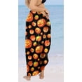thumbnail image 4 of LA LEELA Women's Halloween Costumes Swimwear Coverups Skirt Beachwear Pareos Summer Wraps Beach Vacation Sarong Beach Swim Cover ups for Women One Size Orange, Pumpkin, 4 of 4