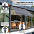 thumbnail image 6 of 78 Inch Manual Retractable Patio Awning Outdoor Sunshade Canopy with Adjustable 39 Inch Curtain for Backyard Garden Balcony Door Window Shelter, 6 of 6