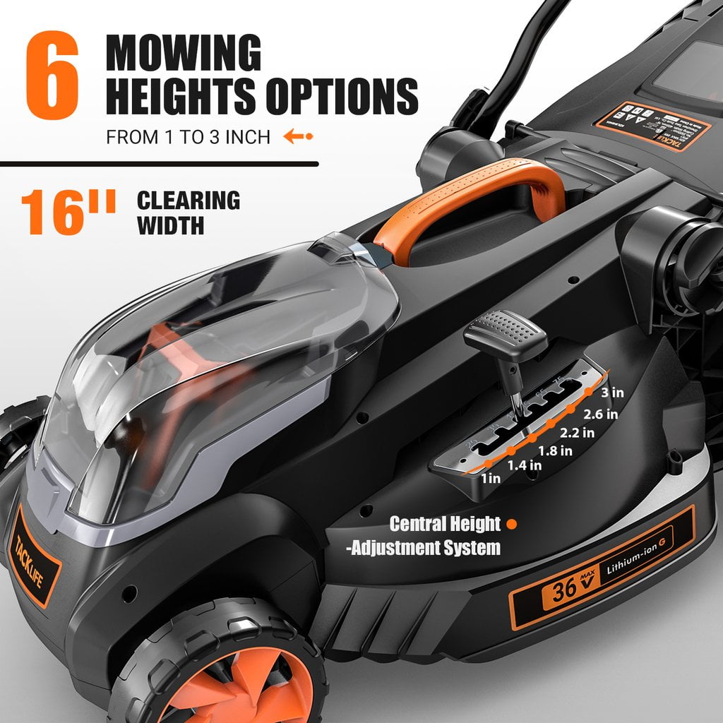 TACKLIFE 40V MAX 4.0Ah 16in Cordless Lawn Mower with Copper Brushless Motor - KDLM4040A - 2