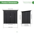 thumbnail image 4 of Aukfa Outdoor Storage Shed, 6 X 4 FT Metal Garden Shed, Waterproof Tool Shed for Backyard Patio, Black, 4 of 8