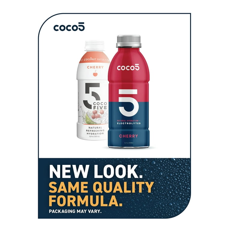 ★coco★ Coco5 Hydrating Sports Drink, Cherry Flavor, 100% Natural, 50