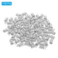 thumbnail image 3 of Unique Bargains Embouts de Cordon, 100 Pcs 4.5x9.5mm Embouts de Ressorts Métalliques Embouts de Terminateurs à Ressorts Argentés, 3 of 5