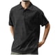 thumbnail image 2 of pstuiky camisetas de hombre, Camisa de hombre de poliéster sólido, cómoda, informal, de manga corta y cuello alto. ropa de hombre xl, 2 of 5