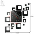 thumbnail image 3 of Gustavedesign Large 3D Frameless Wall Clock Mirror Surface Stickers DIY Wall Decoration for Living Room Bedroom Easy to Assemble "Red", 3 of 10