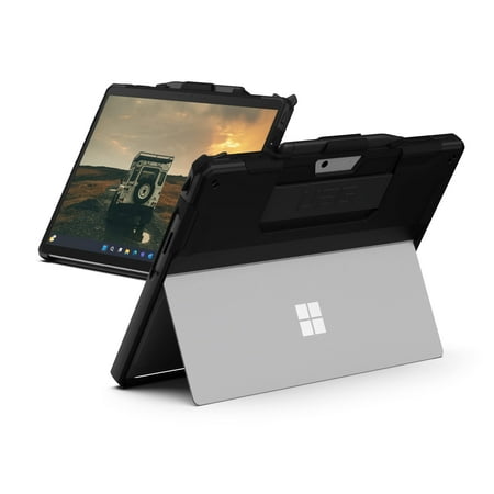UPC: 0840283906510 | UAG Designed for Microsoft Surface Pro 9 Scout Black  Lightweight Slim Rugged Protective Cover with Pen Holder  Built-in Hand Strap by URBAN ARMOR GEAR