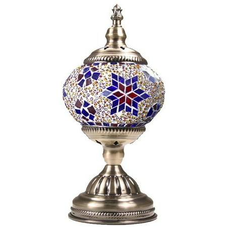 UPC 713289001261 product image for Silver Fever Handcrafted Mosaic Turkish Lamp -Moroccan Glass - Table Desk Bedsid | upcitemdb.com