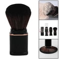 thumbnail image 3 of Brocha de maquilje retráctil portátil, brocha para rubor de cara pequeña y esponjosa de viaje suave, para contornear, rubor, bronceador, resaltador , negro Macarena Brocha de maquillaje, 3 of 8
