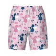 thumbnail image 4 of Lsque Mens Swim Trunks Cartoon Poodle Dog Pattern - Bathing Suit Compression Liner - Beach Swim Shorts Swimwear - (S-3XL) - Stretch Quick Dry -Small, 4 of 9