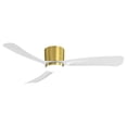 thumbnail image 3 of Breezary 52 Inch Black/White Flush Mount LED Ceiling Fan with Lights Remote(3-Blade) GoldWhite, 3 of 5