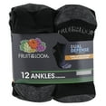 thumbnail image 3 of Fruit of the Loom Dual Defense Ankle Sock for Men, Black, Sizes 6-12 (12-Pack), 3 of 5