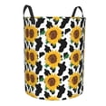 thumbnail image 2 of Daiia Cute Cow Print Sunflower B Round Laundry Basket with Handles Thickened Waterproof Circular hamper,Dirty Clothes Storage Basket for Bedroom,Bathroom,College Dorm-Small, 2 of 8