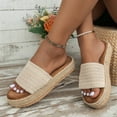 thumbnail image 5 of Mostsola Espadrilles for Women Platform Sandals Comfort Slide Sandals Footbed Slip on Shoes, 5 of 8