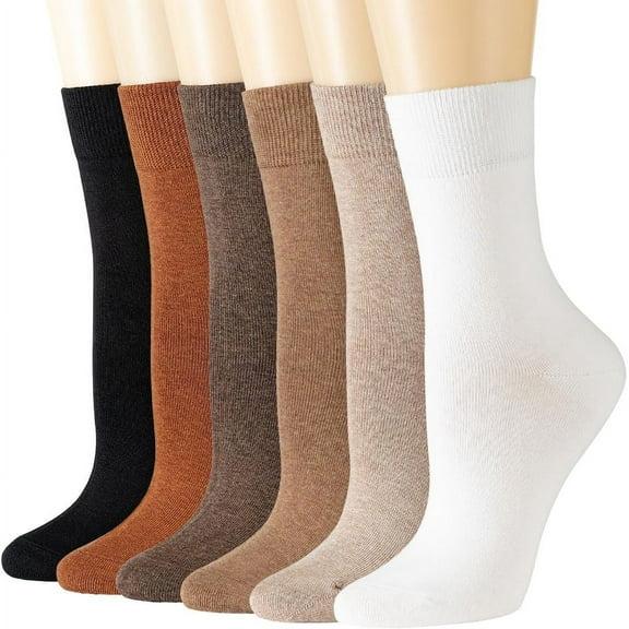 Super Soft Crew Socks Cozy Causal Athletic Socks 6 Pairs