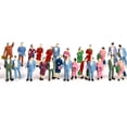 thumbnail image 2 of Set 50pcs Hand Painted Model Train Figures-People Passengers Scale HO (1 to 87), 2 of 6